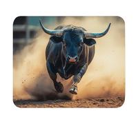 Print Mouse Pad Black Bull on The Arena Rectangular Style Anti-Slip Rubber Mousepad Gaming Office Rubber Polyester Fabric Computer Gift 9.4"x7.9"