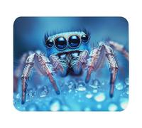 Print Mouse Pad Cute Blue Jumping Spider Rectangular Style Anti-Slip Rubber Mousepad Gaming Office Rubber Polyester Fabric Computer Gift11.8 x9.8