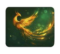 Print Mouse Pad Golden Phoenix Rising from The Ashes Rectangular Style Anti-Slip Rubber Mousepad Gaming Office Rubber Polyester Fabric Computer Gift11.8 x9.8