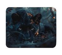 Print Mouse Pad | Panther on The hunt | Animal | Rectangular Style Anti-Slip Rubber Mousepad | Gaming | Office | Rubber, Polyester Fabric | Computer | Gift, Medium 9.4"x7.9"