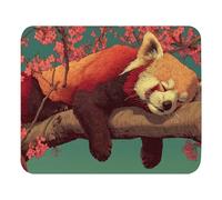 Print Mouse Pad Red Panda on a Cherry Tree Rectangular Style Anti-Slip Rubber Mousepad Gaming Office Rubber Polyester Fabric Computer Gift11.8 x9.8