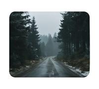 Print Mouse Pad Road Winding Through a Forest Rectangular Style Anti-Slip Rubber Mousepad Gaming Office Rubber Polyester Fabric Computer Gift11.8 x9.8