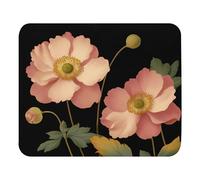 Print Mouse Pad Two Prominent Pastel Flowers Rectangular Style Anti-Slip Rubber Mousepad Gaming Office Rubber Polyester Fabric Computer Gift11.8 x9.8