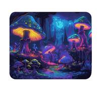 Print Mouse Pad | World of Magical Mushrooms | Nature | Rectangular Style Anti-Slip Rubber Mousepad | Gaming | Office | Rubber, Polyester Fabric | Computer | Gift, Medium11.8 x9.8
