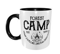 Print Mug Camp Explorer Dream Discover Large Handle Office Ceramic Tea Cup Exquisite Cafe Coffee Mug 11Oz