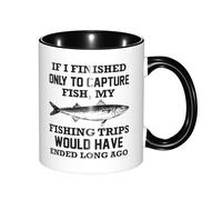 Print Mug Capture Fish Fishing Trips Ended Long Ago Glossy Finish Office Ceramic Tea Cup Novelty Cafe Coffee Mug 11Oz