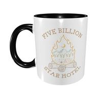 Print Mug Five Billion Star Hotel Camping Life Large Handle Friends Coffee Mug Glossy Finish Home Ceramic Tea Cup 11Oz