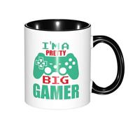 Print Mug I'm A Pretty Big Gamer Exquisite Home Coffee Mug Novelty Kitchen Ceramic Tea Cup 11Oz