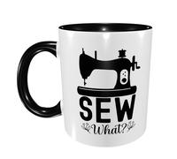 Print Mug Life is A Stitch Fade-Resistant Office Coffee Mug Novelty Kitchen Ceramic Tea Cup 11Oz