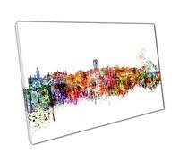 Print on Canvas Colourful Skyline landmarks SHEFFIELD England Wall Art Print Picture For Home Office Decor 91x61cm (36x24In)