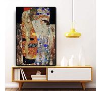 Print On Canvas Frame, Gustav Klimt by The Three Ages of Woman Painting on Canvas Posters and Prints Scandinavian Wall Art Picture 62x92cm Framework