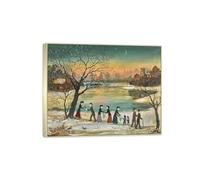 Print on Canvas. Helen Bradley Famous Artwork Picture. Bringing To Home. Wall Art Painting for Bedroom Decor. Reproductions 38x30cm Silver Frame