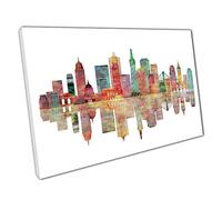 Print on Canvas watercolour Landmarks SAN FRANCISCO skyline Wall Art Print Picture For Home Office Decor 30x20cm (12x8In)
