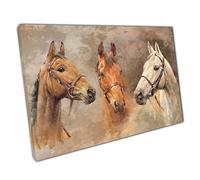 Print on Canvas we were kings Horse Art Ready to Hang canvas Wall Art Print Picture For Home Office Decor 45x30cm (18x12In)