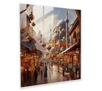 Print on glass Grand Bazaar - panorama of Istanbul, 30 cm x 30 cm
