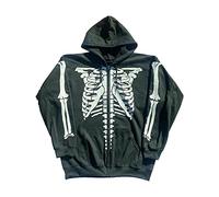 Print Oversized Jackets Coat Zip Up Hoodies Y2K Vitnage Women Autumn Long Sleeve Sweatshirt Gothic Clothes-green,XL