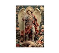 Print Painting_ Archangel Michael Vintage Hero Canvas Wall Art - Solid Wood Frame_ Perfect F-St_Michael_the_Archangel-poster_4