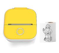 Print Pods Mini Printer, New Upgrade Fast Printing Portable Printer,Wireless Bluetooth Photo Printer for Anatomy Flashcards, DIY Journal, Photos, Notes, Kids Gift, Yellow