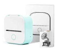 Print Pods Mini Printer, New Upgrade Fast Printing Portable Printer,Wireless Bluetooth Photo Printer for Anatomy Flashcards, DIY Journal, Photos, Notes, Kids Gift, White green