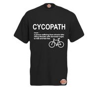 Print Shirts You think it, we print it Cycopath - Cycling Themed - Mens Biking T-Shirt Available in 12 Stylish Colours Black