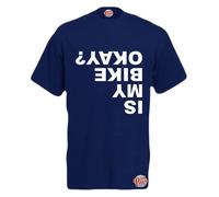 Print Shirts You think it, we print it is My Bike Okay? - Cycling Themed - Mens Biking T-Shirt Available in 12 Stylish Colours Navy
