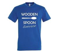 Print Shirts You think it, we print it Wooden Spoon Survivor! - Mens Childhood Themed T-Shirt Available in 12 Stylish Colours Blue