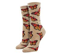 Print Socks For Women Girls Butterfly Print Colorful Pattern Novelty Cute Women Socks (B, One Size)