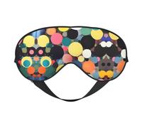 Print Soft Eye Mask - Abstract Painting of Circles Travel Side Sleeper Mask Adjustable Elastic Band, for Men Women Nap