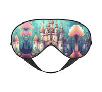 Print Soft Eye Mask - Classical Castle Travel Side Sleeper Mask Adjustable Elastic Band, for Men Women Nap