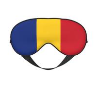 Print Soft Eye Mask - Flag of Romania Travel Side Sleeper Mask Adjustable Elastic Band, for Men Women Nap