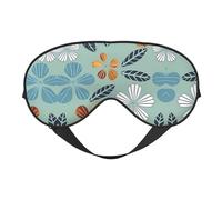 Print Soft Eye Mask - Light Coloured Floral Travel Side Sleeper Mask Adjustable Elastic Band, for Men Women Nap