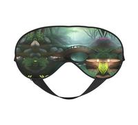 Print Soft Eye Mask - Little Bridge in The East Travel Side Sleeper Mask Adjustable Elastic Band, for Men Women Nap
