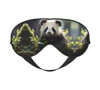 Print Soft Eye Mask - Panda Cubs in The Forest Travel Side Sleeper Mask Adjustable Elastic Band, for Men Women Nap