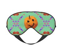 Print Soft Eye Mask - Smiley Citrus Travel Side Sleeper Mask Adjustable Elastic Band, for Men Women Nap
