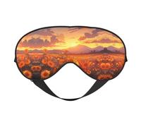 Print Soft Eye Mask - Yellow Sunflowers at Sunset Travel Side Sleeper Mask Adjustable Elastic Band, for Men Women Nap