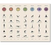 Print Sun And Moon Salutation Fitness Zen Chakra Chakra And Yoga Poster Spiritual Wall Art Picture Canvas Painting Decor 50x70Cm