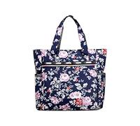 Print Tote Bag for Women with Zip Portable Travel Bag Capacity Large Rainproof Bag Daily Commute Bag Summer Beach Bags Holiday Lightweight Shoulder Handbags for Pool Gym Picni (Purple, One Size)