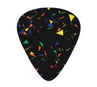 Print Triangles Abstract Confetti,12 Pcs Guitar Pick,3 Different Thickness Plectrums for Acoustic Guitar Bass Ukulele (0.46mm 0.96mm 0.71mm)