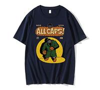 Print Tshirt Mf Doom Amazing T-shirts Short Sleeves Pure Cotton Men Women Hip Hop Short Sleeve Tee Men's Oversized Streetwear Tops-blue||S