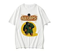 Print Tshirt Mf Doom Amazing T-shirts Short Sleeves Pure Cotton Men Women Hip Hop Short Sleeve Tee Men's Oversized Streetwear Tops-White||L