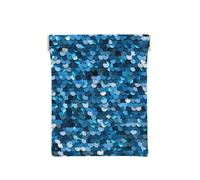 Print Vintage Blue Sequins, Squeeze Top Wallet Women Storage Bag Small Coin Purse Change Pouch