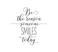 Print Wall Art Posters Inspirational Art Be The Reason Someone Smiles Today, Black And White Quote Prints, Motivational Wall Decor (A3_Print Only)