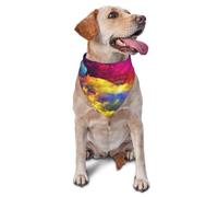 Print Watercolor Art Beautiful InkDog Bandanas Cat Puppy Scarfs Washable Pet Handkerchief