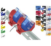 Print Worth PWG3-Mini 3D DIN Rail Holder for 32 Shellys: 1.1PM,2PM,Shutter,1L,2L,EM,i4,i4DC,i4LR,Dimmer,Dimmer Dali, RGBW PM (Wave/Plus,G3,G4) (Red)