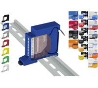 Print Worth PWG3-Single 3D DIN Rail Holder for 32 Shellys: 1.1PM,2PM,Shutter,1L,2L,EM,i4,i4DC,i4LR,Dimmer,Dimmer Dali,RGBW PM (Wave/Plus,G3,G4) (Blue Prime)