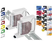 Print Worth PWG3-Single 3D DIN Rail Holder for 32 Shellys: 1.1PM,2PM,Shutter,1L,2L,EM,i4,i4DC,i4LR,Dimmer,Dimmer Dali, RGBW PM (Wave/Plus,G3,G4) (2x White Prime)