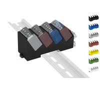 Print Worth Quadro 3D DIN Rail Mount Adaptor for All 14 Mini Series Shellies: 1, 1-LR, 1PM, 1PM-LR, PM, EM (Wave/Plus, G3, G4) DIN Rail Bracket (35 mm) (Black (Prime))