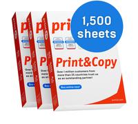 Printer Paper Copy Paper 3 x 500 Sheets Premium White PEFC print24 White One Size