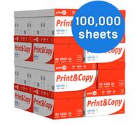 print24 printer paper copy paper 100,000 sheets A4 size 80 gsm bright white PEFC