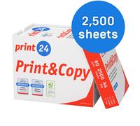 printer paper copy paper 2,500 sheets A4 size 80 gsm bright white PEFC print24